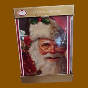Trim a home  24 ct glitter christmas cards with envelopes
